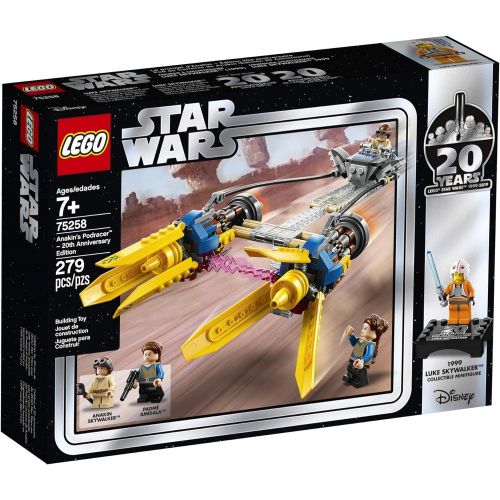  LEGO Star Wars: The Phantom Menace Anakin’s Podracer  20th Anniversary Edition 75258 Building Kit (279 Pieces)