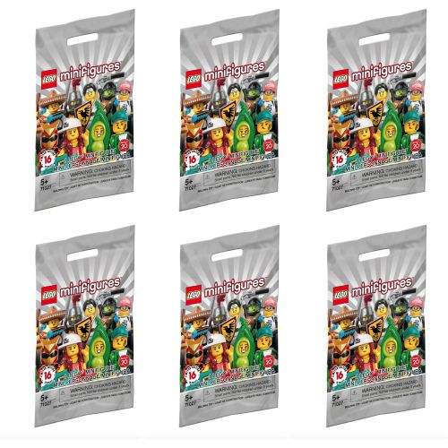  Lego Minifigure Series 20 - New Sealed Blind Bags - Random Set of 6 New 2020 Mini Figures (71027)