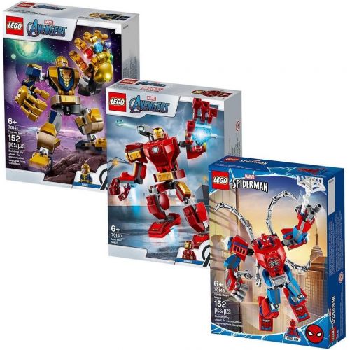  Lego Super Heroes Tri-Pack 3 Sets Included: Iron Man, Thanos, & Spider-Man (66635)