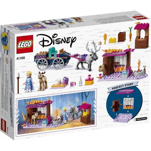  LEGO Disney Frozen II Elsa’s Wagon Carriage Adventure 41166 Building Kit with Elsa & Sven Toy Figure (116 Pieces)