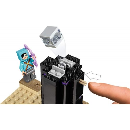  LEGO Minecraft The End Battle 21151 Ender Dragon Building Kit includes Dragon Slayer and Enderman Toy Figures for Dragon Fighting Adventures (222 Pieces)