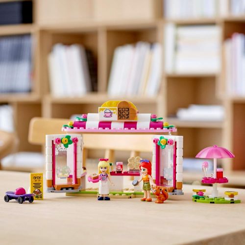 LEGO Friends Heartlake City Park Cafe 41426 Building Toy, Outdoor Cafe Set Inspires Role Play and Includes 2 Buildable Mini-Doll Figures, Great Gift for Kids Who Love Food Play, Ne