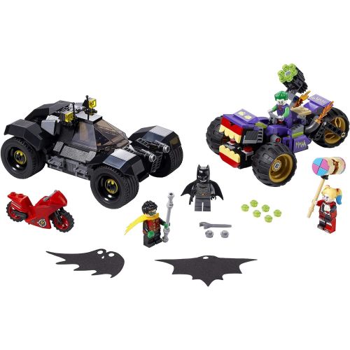  LEGO DC Batman Jokers Trike Chase 76159 Super-Hero Cars and Motorcycle Playset, Mini Shooting Batmobile Toy, for Fans of Batman, Robin, The Joker and Harley Quinn, New 2020 (440 Pi