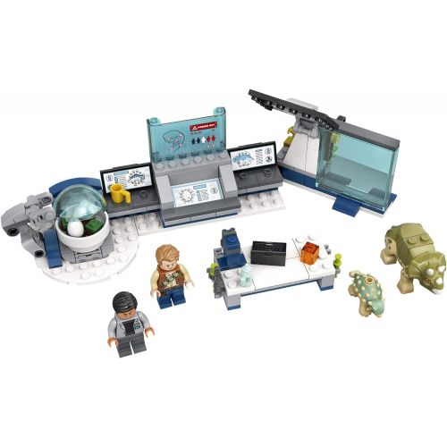  LEGO Jurassic World Dr. Wus Lab: Baby Dinosaurs Breakout 75939 Fun Dinosaur Toy Building Kit, Featuring Owen Grady, Plus Baby Triceratops and Ankylosaurus Toy Dinosaur Figures, New