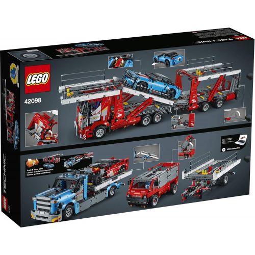  LEGO Technic Car Transporter 42098 Toy Truck and Trailer Building Set with Blue Car, Best Engineering and STEM Toy for Boys and Girls (2493 Pieces)