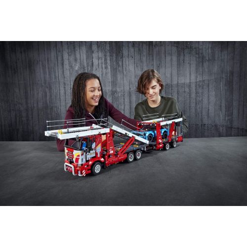  LEGO Technic Car Transporter 42098 Toy Truck and Trailer Building Set with Blue Car, Best Engineering and STEM Toy for Boys and Girls (2493 Pieces)