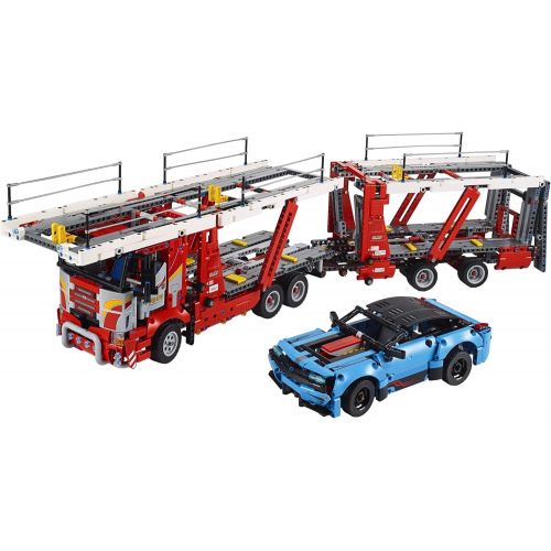  LEGO Technic Car Transporter 42098 Toy Truck and Trailer Building Set with Blue Car, Best Engineering and STEM Toy for Boys and Girls (2493 Pieces)