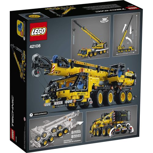  LEGO Technic Mobile Crane 42108 Building Kit, A Super Model Crane to Build for Any Fan of Construction Toys, New 2020 (1,292 Pieces)
