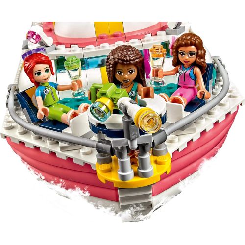  LEGO Friends Rescue Mission Boat 41381 Toy Boat Building Kit with Mini Dolls and Toy Sea Creatures, Rescue Playset includes Narwhal Figure, Treasure Box and more for Creative Play