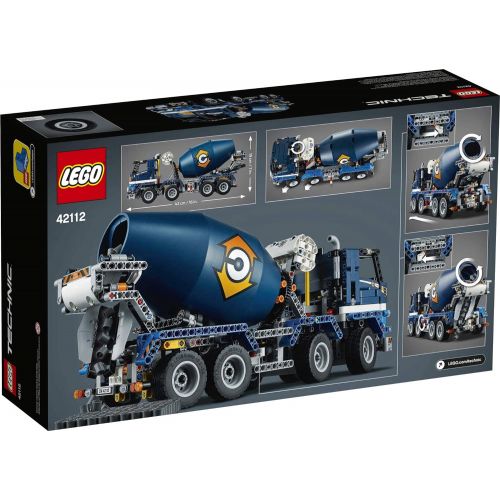  LEGO Technic Concrete Mixer Truck 42112 Building Kit, Kids Will Love Bringing the Construction Site to Life with This Cool Concrete Truck Toy Model Set, New 2020 (1,163 Pieces)