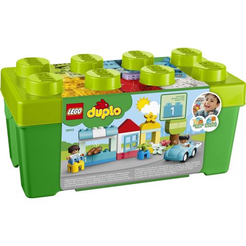  LEGO DUPLO Classic Brick Box 10913 First LEGO Set with Storage Box, Great Educational Toy for Toddlers 18 Months and up, New 2020 (65 Pieces)