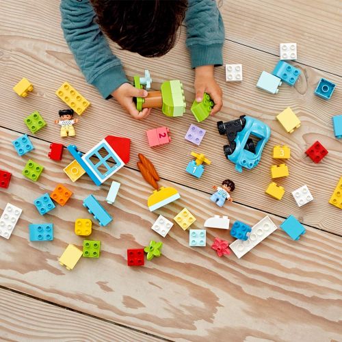  LEGO DUPLO Classic Brick Box 10913 First LEGO Set with Storage Box, Great Educational Toy for Toddlers 18 Months and up, New 2020 (65 Pieces)