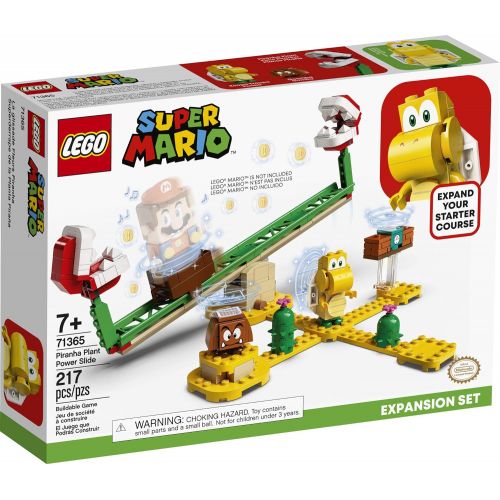  LEGO Super Mario Piranha Plant Power Slide Expansion Set 71365; Building Kit for Kids to Combine with The Super Mario Adventures with Mario Starter Course (71360) Playset, New 2020