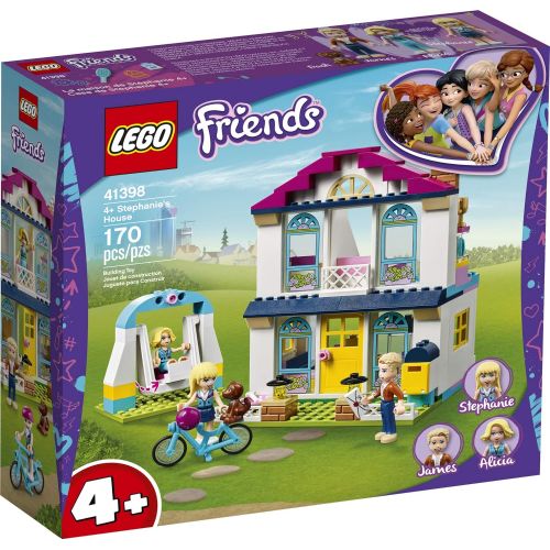  LEGO Friends 4+ Stephanie’s House 41398 Mini-Doll’s House, Lets Kids Role-Play Family Life Friends Stephanie, Alicia and James, New 2020 (170 Pieces)