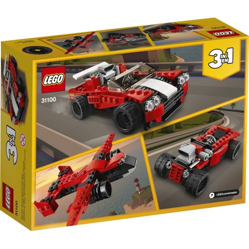  LEGO Creator 3in1 Sports Car Toy 31100 Building Kit, New 2020 (134 Pieces)