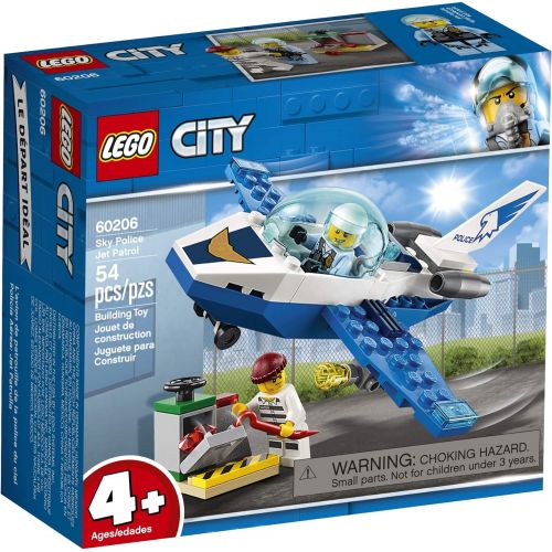  LEGO City Sky Police Jet Patrol 60206 Building Kit (54 Pieces)