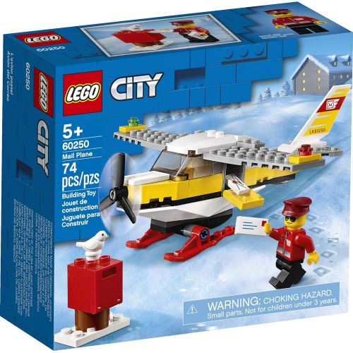  LEGO City Mail Plane 60250 Pretend-Play Toy, Fun Building Set for Kids, New 2020 (74 Pieces)