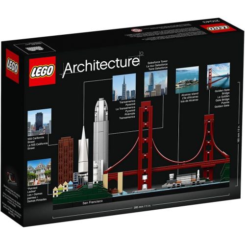  LEGO Architecture Skyline Collection 21043 San Francisco Building Kit includes Alcatraz model, Golden Gate Bridge and other San Francisco architectural landmarks (565 Pieces)