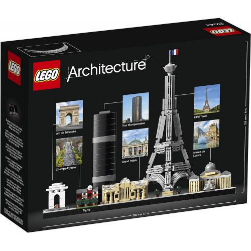  LEGO Architecture Skyline Collection 21044 Paris Skyline Building Kit With Eiffel Tower Model and other Paris City Architecture for build and display (649 Pieces)