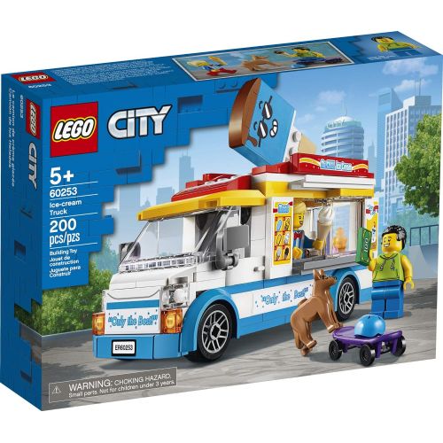  LEGO City Ice-Cream Truck 60253, Cool Building Set for Kids, New 2020 (200 Pieces)