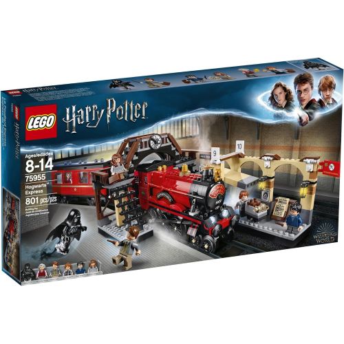  LEGO Harry Potter Hogwarts Express 75955 Toy Train Building Set includes Model Train and Harry Potter Minifigures Hermione Granger and Ron Weasley (801 Pieces)