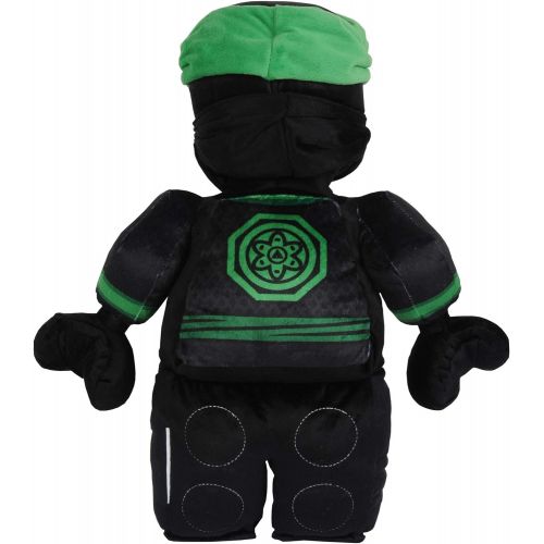 LEGO Ninjago Lloyd Warrior Character Shaped Soft Plush Cuddle Pillow, Green/Black