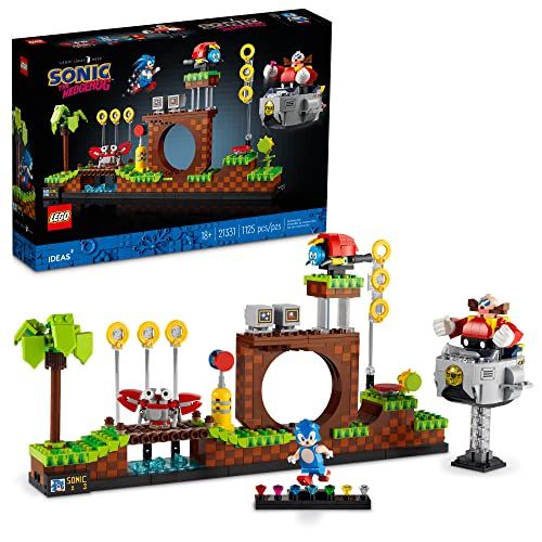  LEGO Ideas Sonic The Hedgehog ? Green Hill Zone 21331 Building Kit; Nostalgia Gift for Yourself, Any Millennial Sonic The Hedgehog Fan or Lover of 1990s Computer Game Memorabilia (