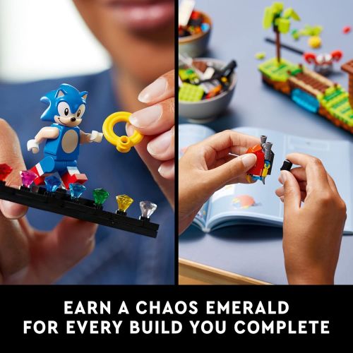  LEGO Ideas Sonic The Hedgehog ? Green Hill Zone 21331 Building Kit; Nostalgia Gift for Yourself, Any Millennial Sonic The Hedgehog Fan or Lover of 1990s Computer Game Memorabilia (