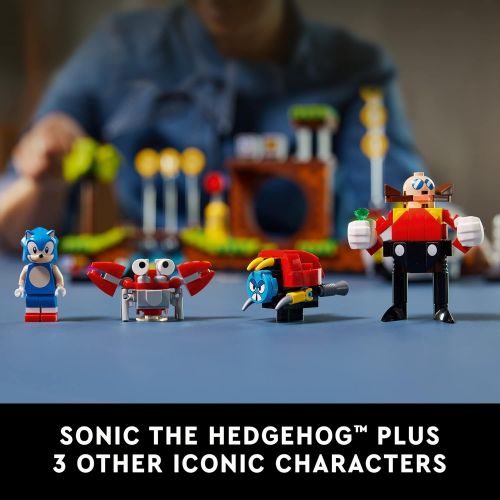  LEGO Ideas Sonic The Hedgehog ? Green Hill Zone 21331 Building Kit; Nostalgia Gift for Yourself, Any Millennial Sonic The Hedgehog Fan or Lover of 1990s Computer Game Memorabilia (