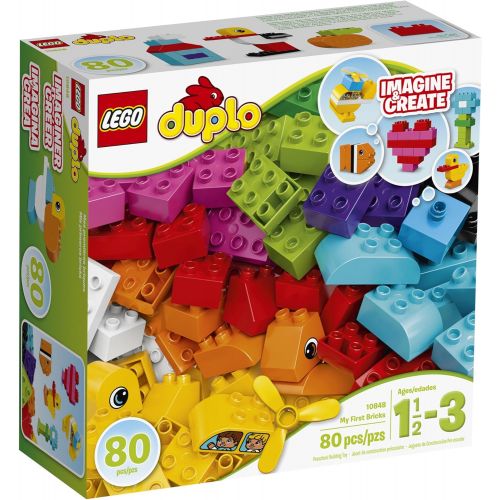  LEGO DUPLO My First Bricks 10848 Colorful Toys Building Kit for Toddler Play and Pretend Play (80 Pieces)