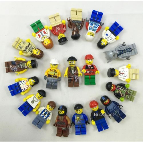  10 NEW LEGO MINIFIG PEOPLE LOT random grab bag of minifigure guys city town set by USA