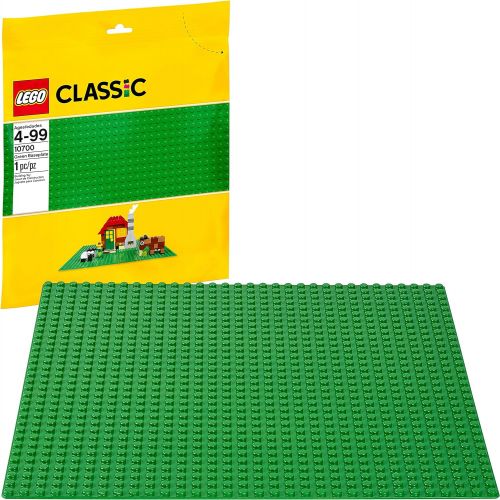  LEGO Classic Green Baseplate 2304 Supplement for Building, Playing, and Displaying LEGO Creations, 10cm x 10cm, Large Building Base Accessory for Kids and Adults (1 Piece)