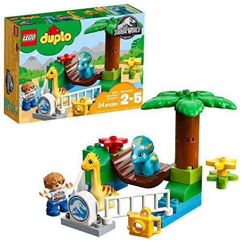  LEGO DUPLO Jurassic World Gentle Giants Petting Zoo 10879 Building Kit (24 Pieces) (Discontinued by Manufacturer)