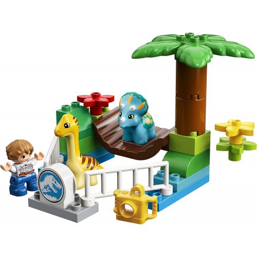  LEGO DUPLO Jurassic World Gentle Giants Petting Zoo 10879 Building Kit (24 Pieces) (Discontinued by Manufacturer)