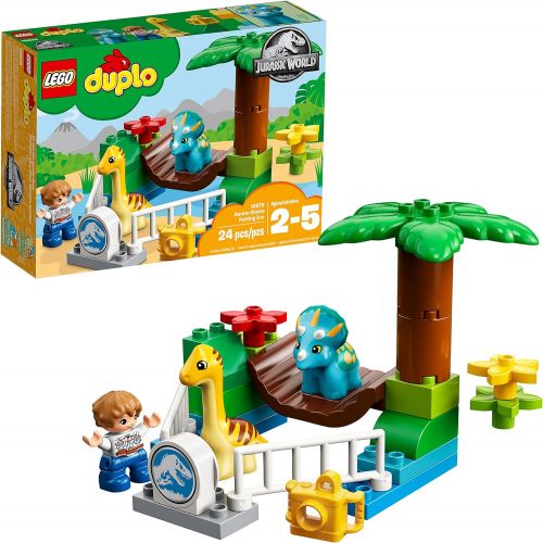  LEGO DUPLO Jurassic World Gentle Giants Petting Zoo 10879 Building Kit (24 Pieces) (Discontinued by Manufacturer)