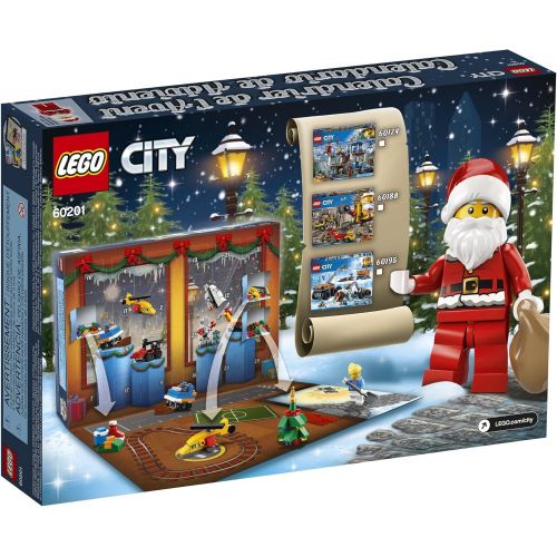  LEGO City Advent Calendar 60201, New 2018 Edition, Minifigures, Small Building Toys, Christmas Countdown Calendar for Kids (313 Pieces)