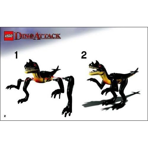  LEGO Dino Jurassic - Dinosaur Raptor Black and Yellow