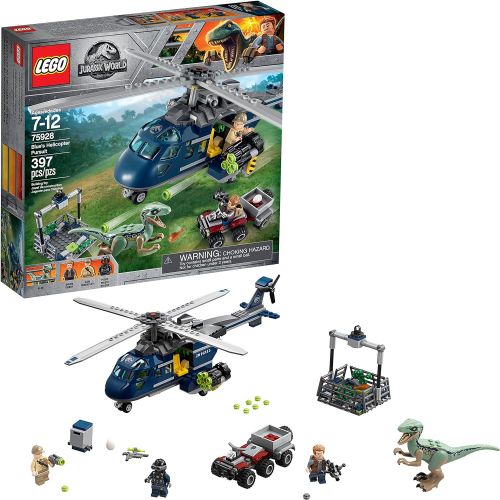  LEGO Jurassic World Blue’s Helicopter Pursuit 75928 Building Kit (397 Pieces)