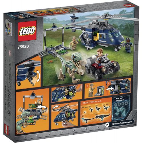  LEGO Jurassic World Blue’s Helicopter Pursuit 75928 Building Kit (397 Pieces)