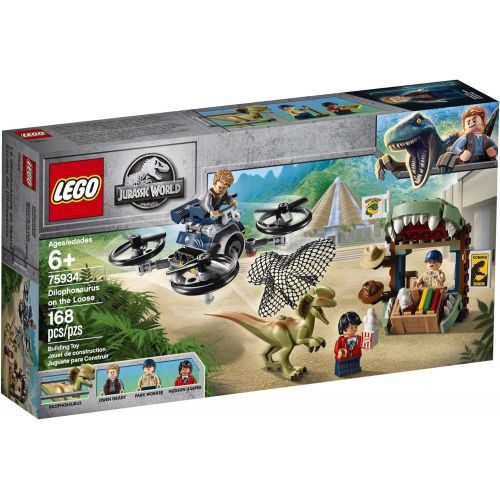  LEGO Jurassic World Dilophosaurus on The Loose 75934 Building Kit (168 Pieces)