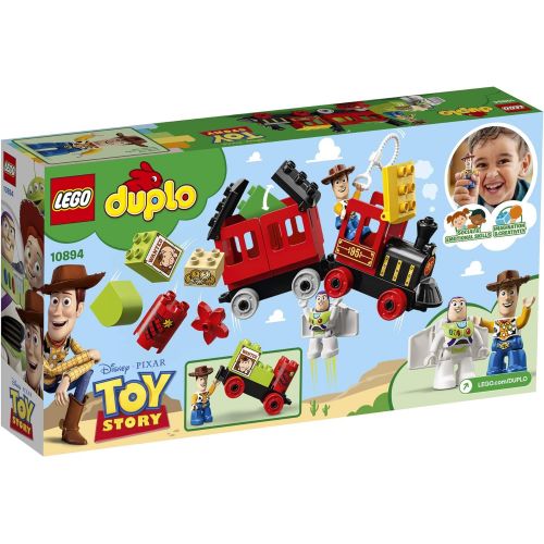  LEGO DUPLO Disney Pixar Toy Story Train 10894 Perfect for Preschoolers, Toddler Train Set includes Toy Story Character favorites Buzz Lightyear and Woody (21 Pieces)