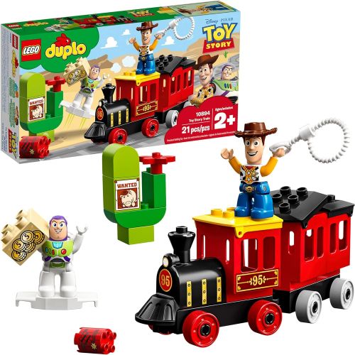  LEGO DUPLO Disney Pixar Toy Story Train 10894 Perfect for Preschoolers, Toddler Train Set includes Toy Story Character favorites Buzz Lightyear and Woody (21 Pieces)