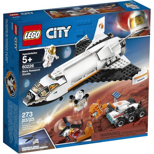  LEGO City Space Mars Research Shuttle 60226 Space Shuttle Toy Building Kit with Mars Rover and Astronaut Minifigures, Top STEM Toy for Boys and Girls (273 Pieces)