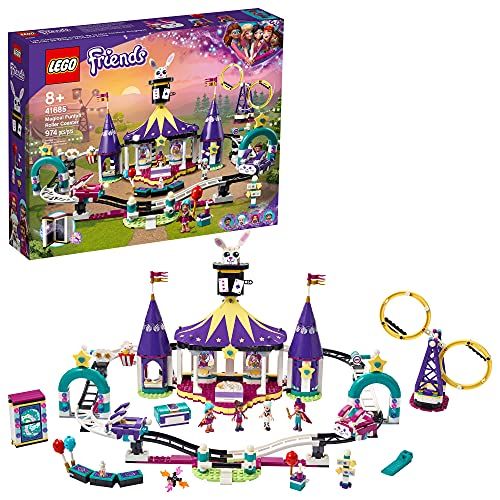  LEGO Friends Magical Funfair Roller Coaster 41685 Building Kit; Pretend Playset for Kids Who Love Theme Park Toys; New 2021 (974 Pieces)