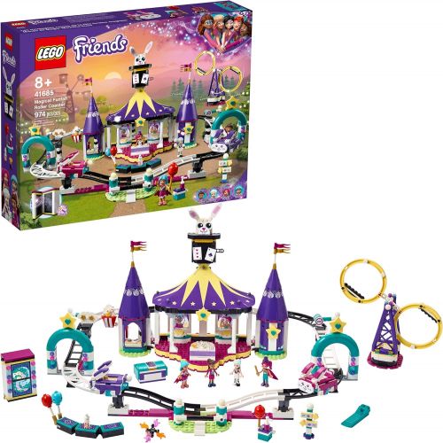  LEGO Friends Magical Funfair Roller Coaster 41685 Building Kit; Pretend Playset for Kids Who Love Theme Park Toys; New 2021 (974 Pieces)