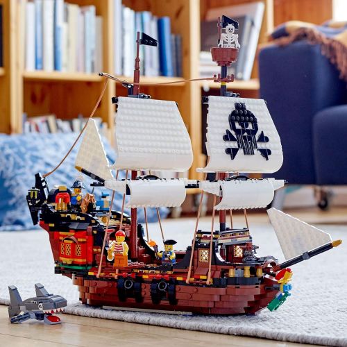  LEGO Creator 3in1 Pirate Ship 31109 Building Playset for Kids who Love Pirates and Model Ships, Makes a Great Gift for Children who Like Creative Play and Adventures (1,260 Pieces)