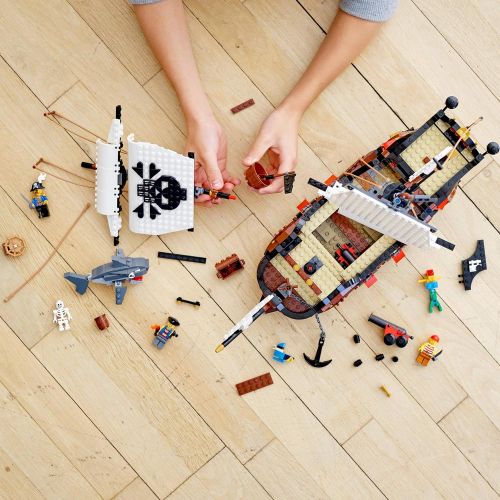  LEGO Creator 3in1 Pirate Ship 31109 Building Playset for Kids who Love Pirates and Model Ships, Makes a Great Gift for Children who Like Creative Play and Adventures (1,260 Pieces)