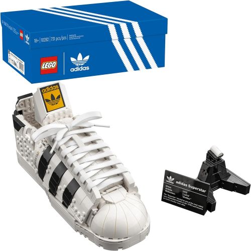  LEGO Adidas Originals Superstar 10282 Building Kit; Build and Display The Iconic Sneaker; New 2021 (731 Pieces)