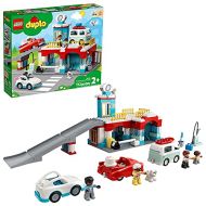 LEGO DUPLO Parking Garage and Car Wash 10948 Kids’ Building Toy Featuring a Car Wash, Gas Station and Car Park; New 2021 (112 Pieces)