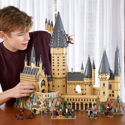  LEGO Harry Potter Hogwarts Castle 71043 Castle Model Building Kit with Harry Potter Figures Gryffindor, Hufflepuff, and More (6,020 Pieces)